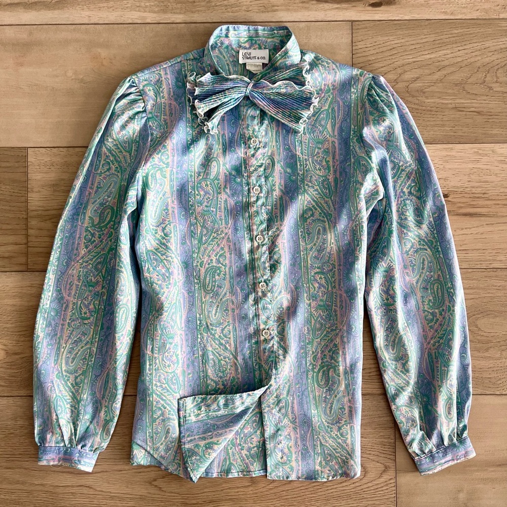 Vintage 70s/80s Ditzy Floral Button-Up